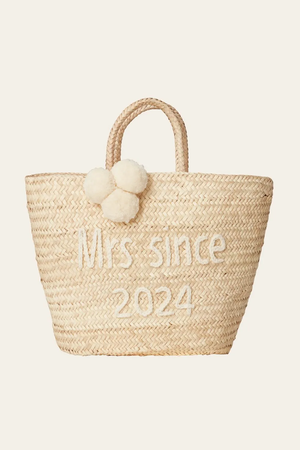 Malina Bridal raffia tote